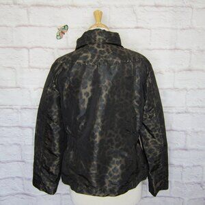 CHICO'S Leopard Print Windbreaker Jacket Women's